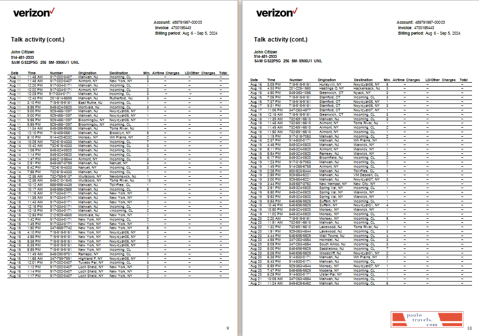 USA New Jersey Verizon utility 9 10 scr